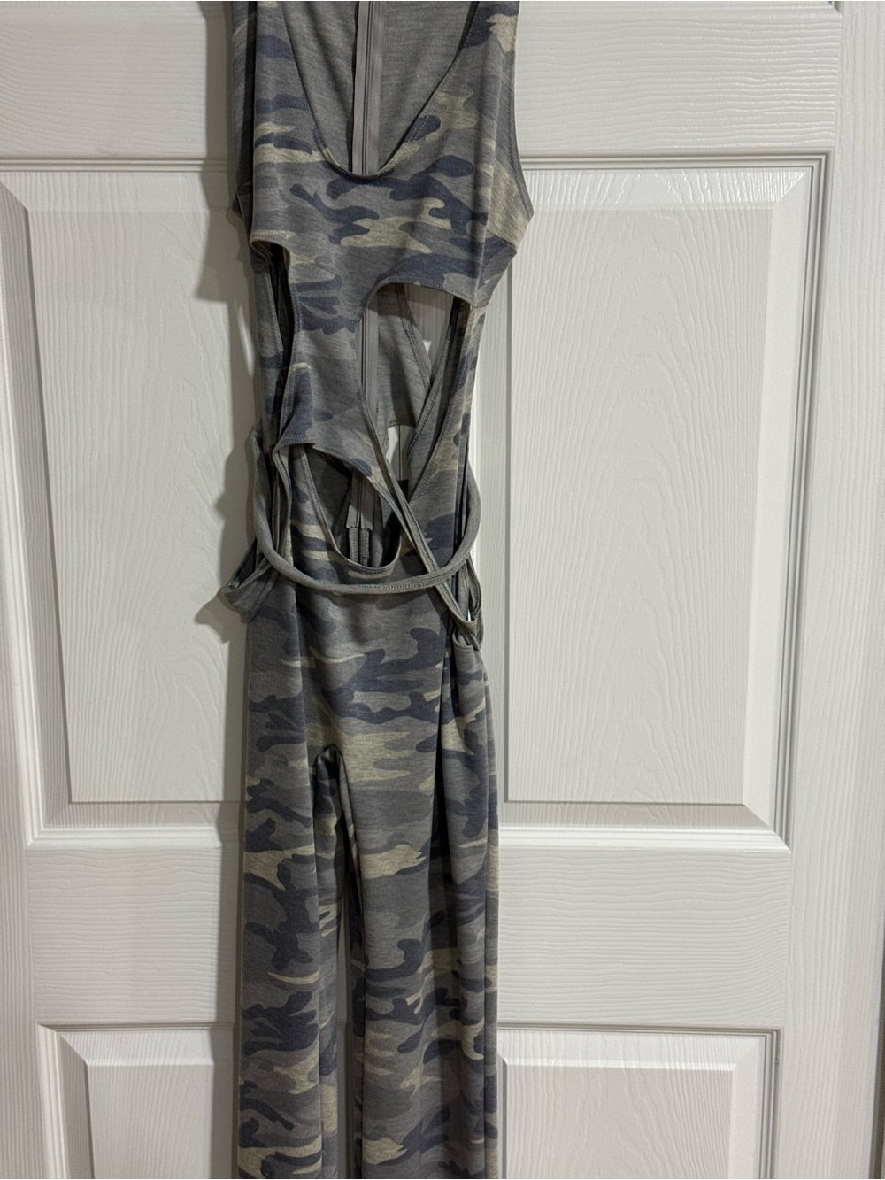 Women Camo One-Piece Jumpsuit - Gray Camo